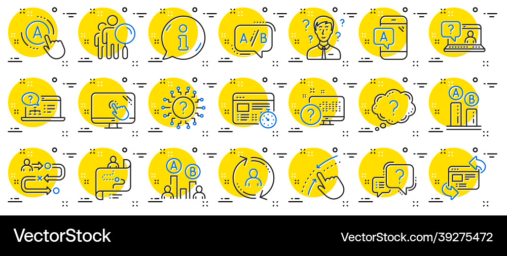 Ux-Liniensymbole Satz von ab Testfahrt Wegkarte Ux-Liniensymbole Satz von ab Testfahrt Wegkarte vektorbild