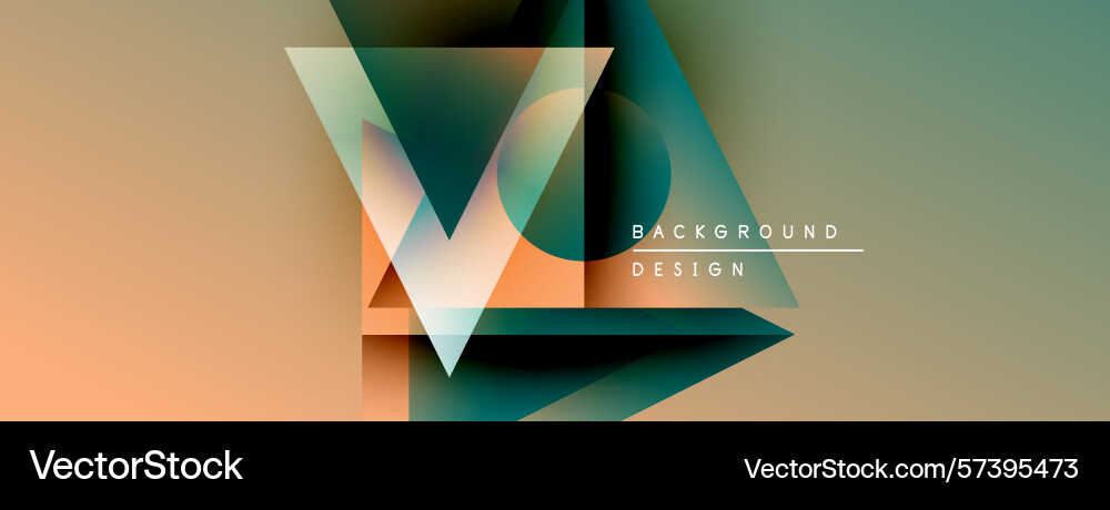 Abstract geometric design overlapping triangles vector image