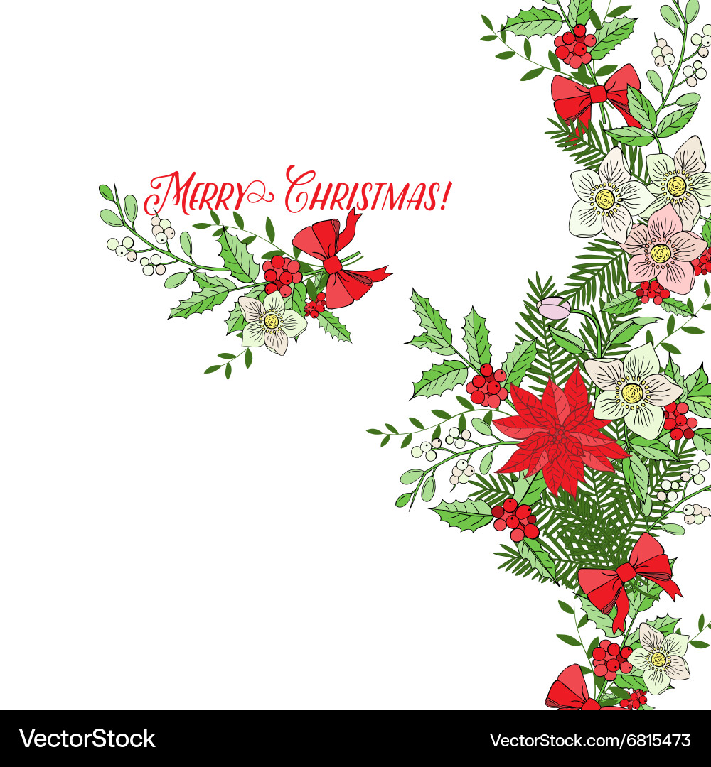 Background with christmas decoration Vector Image