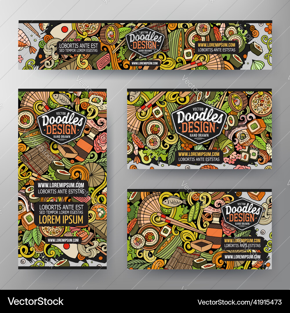Cartoon doodle Set von japanischer Lebensmittelfirma Cartoon doodle Set von japanischer Lebensmittelfirma vektorbild