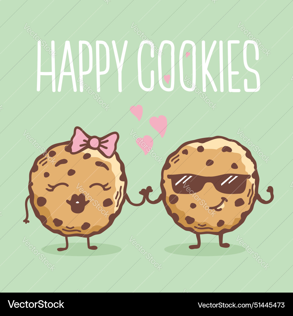 Chocolate cookies card background with text Chocolate cookies card background with text Vector Image