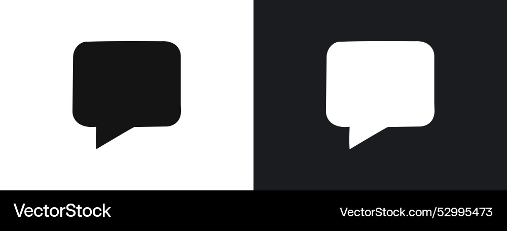 Comment icon linear graphics set in black Vector Image