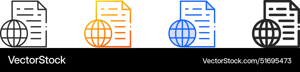 Document iconthin linear gradient blue stroke Document iconthin linear gradient blue stroke vector image