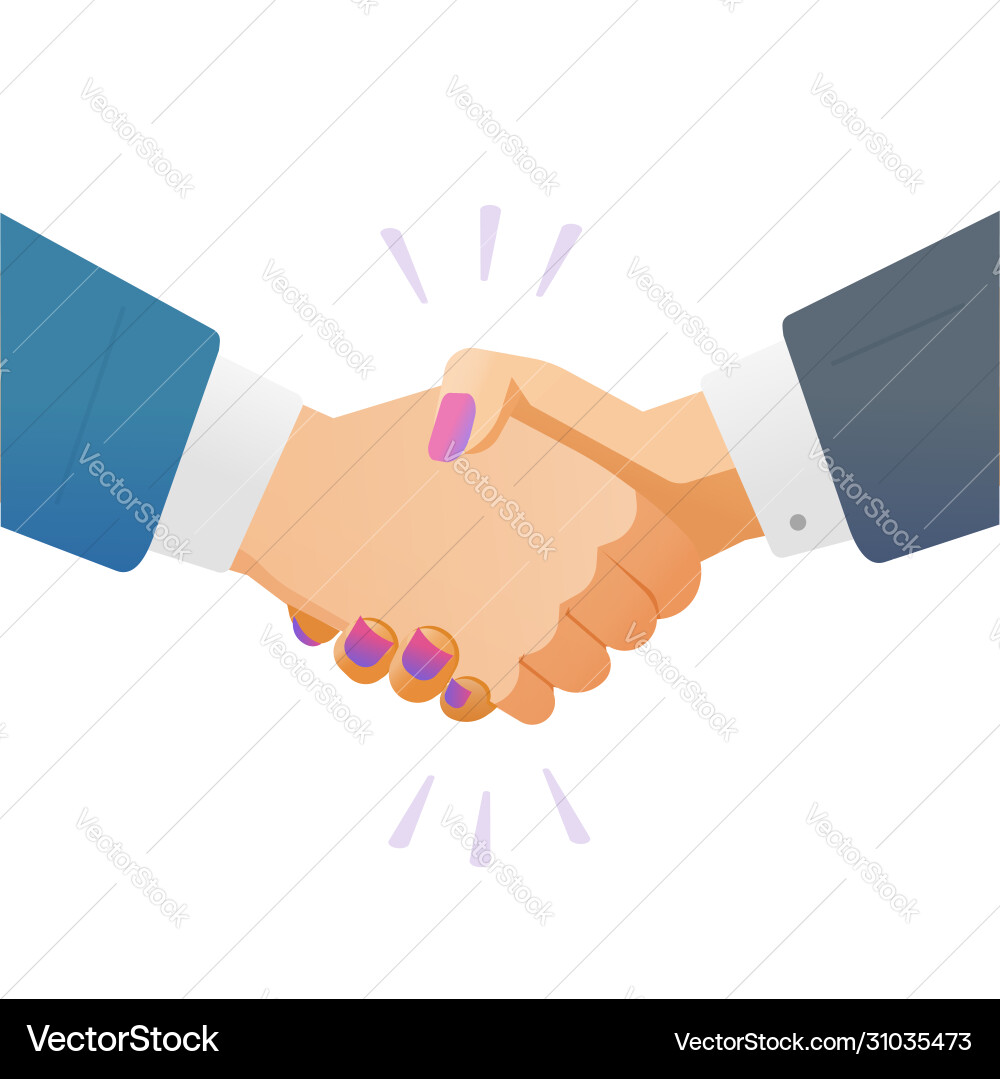 Handshake Geschäftsfrau und Mann Handshake Geschäftsfrau und Mann vektorbild