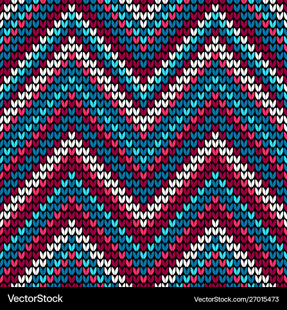 Seamless waves knitting pattern background Seamless waves knitting pattern background vector image