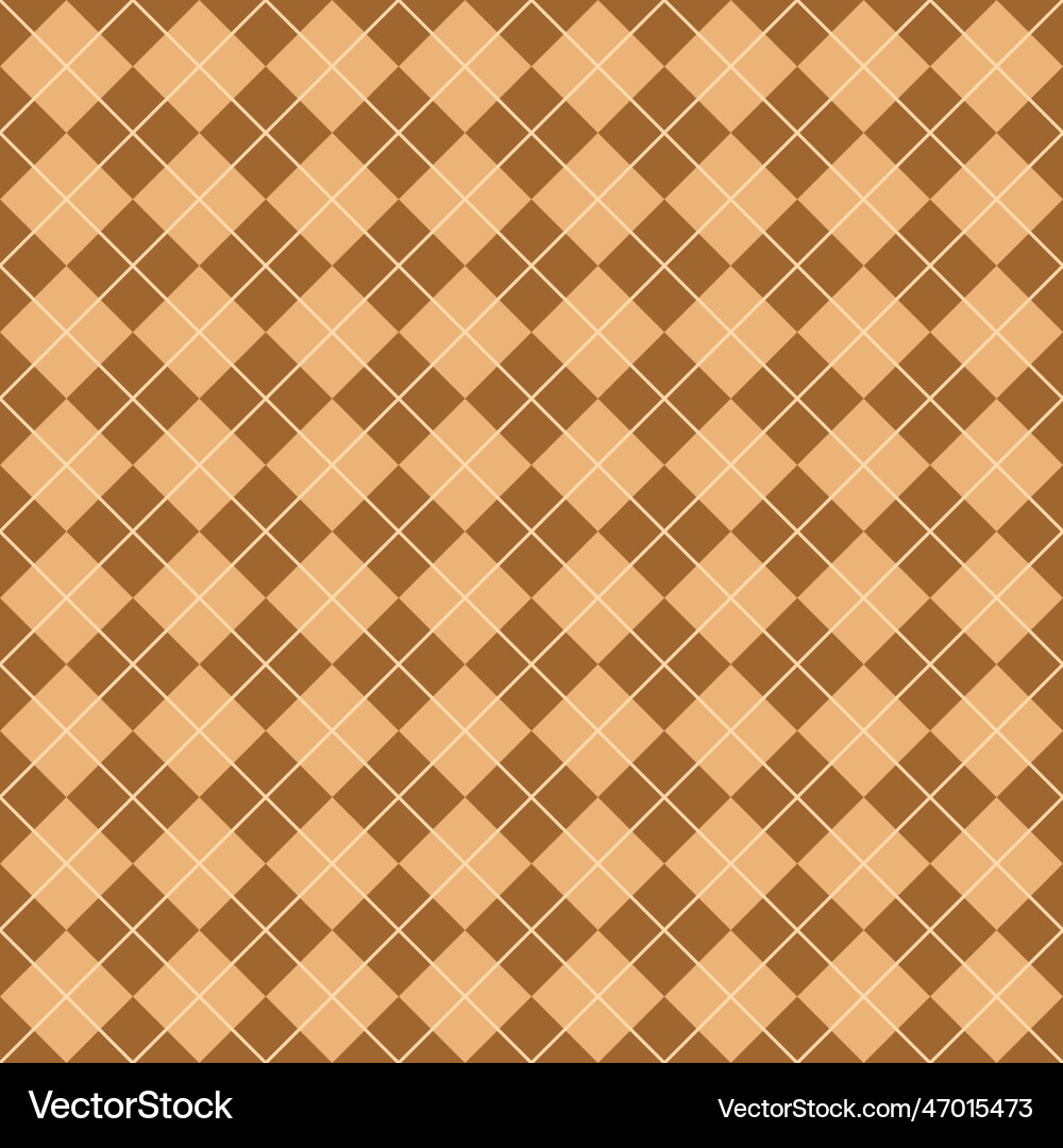 Simple brown seamless check argyle pattern Vector Image
