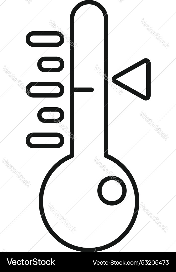 Thermometer showing decreasing temperature icon Thermometer showing decreasing temperature icon vector image