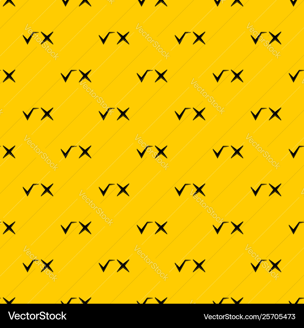 Tick and cross pattern Tick and cross pattern vector image