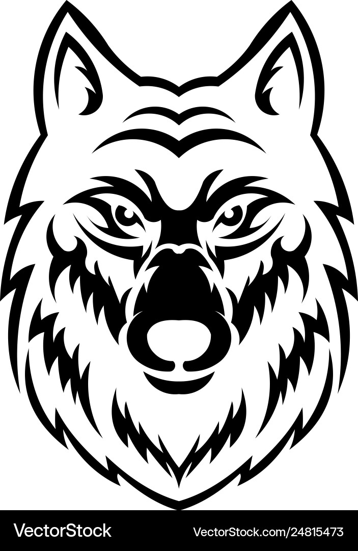 Wolf bolt emblem Vector Image