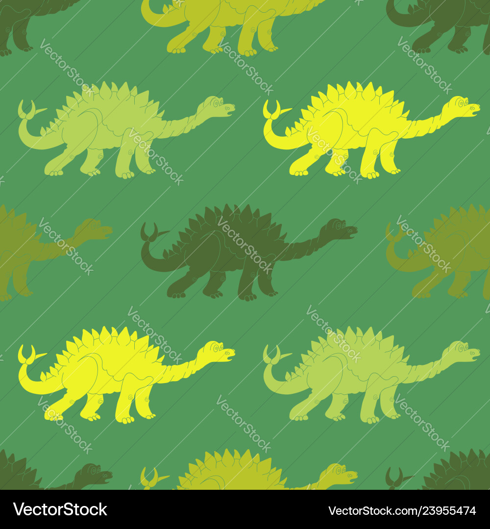 A seamless repeating pattern of dinosaur Vector Image