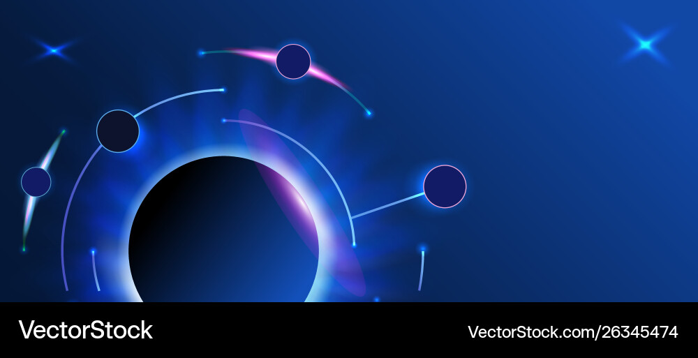 Abstract banner with round line on dark background Abstract banner with round line on dark background vector image