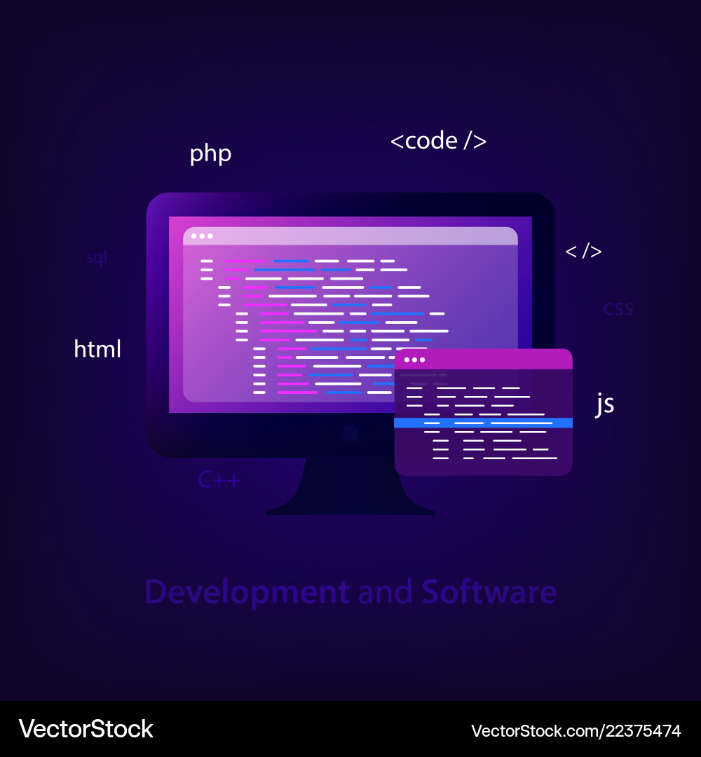 Coding & Programming Concepts vector image