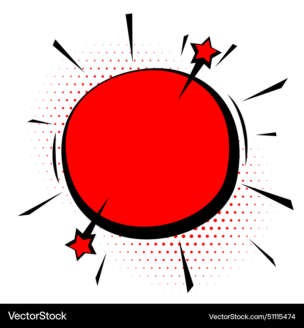 Comic style blank speech bubble halftone Vector Image