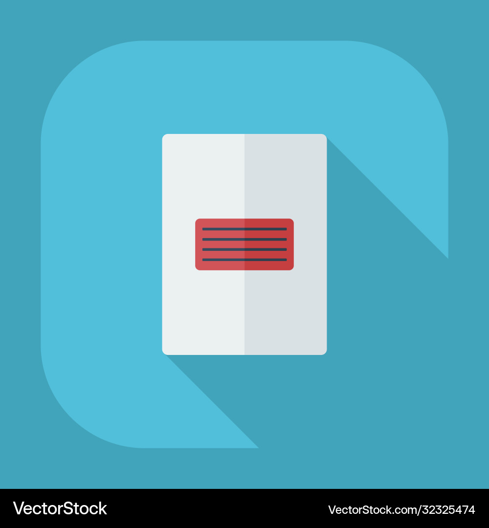 Flat modern design with shadow icon notebook Flat modern design with shadow icon notebook vector image