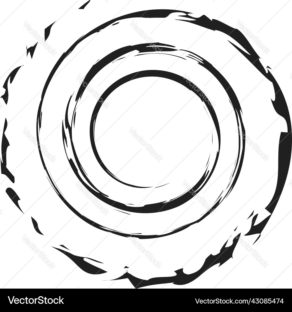 Grungy textured spiral design element Vector Image