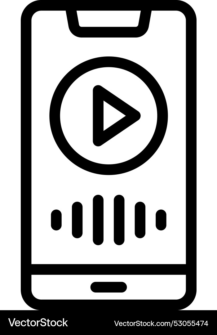 Music app icon design Royalty Free Vector Image