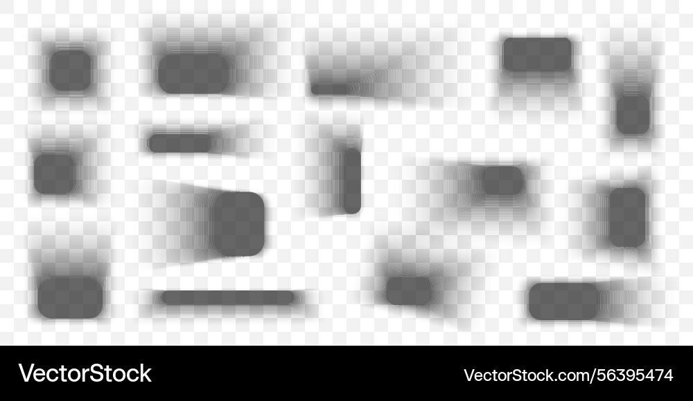 Realistic transparent shadow set for branding web Realistic transparent shadow set for branding web vector image