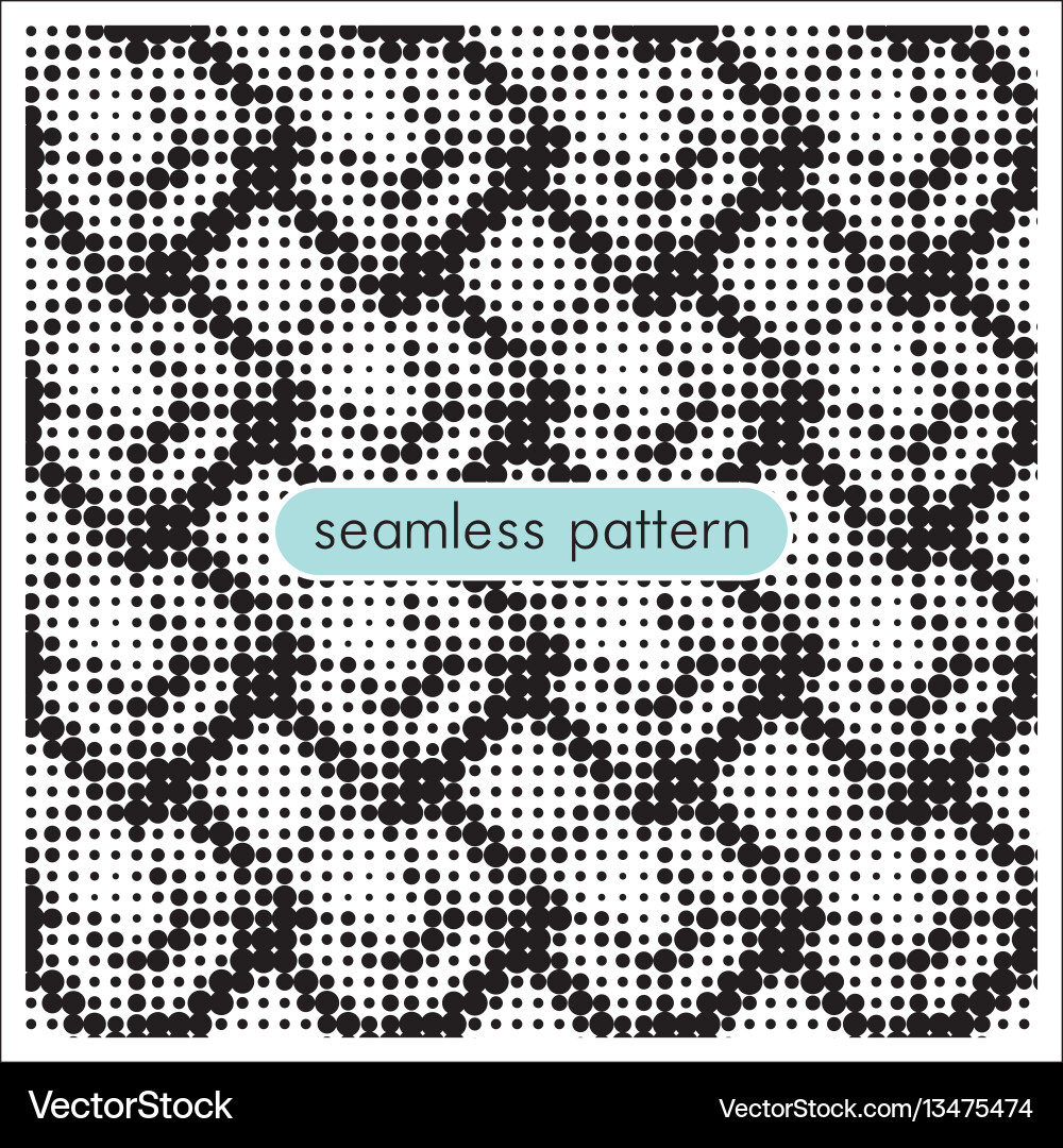 Seamless patterns with halftone dots 10 Vector Image