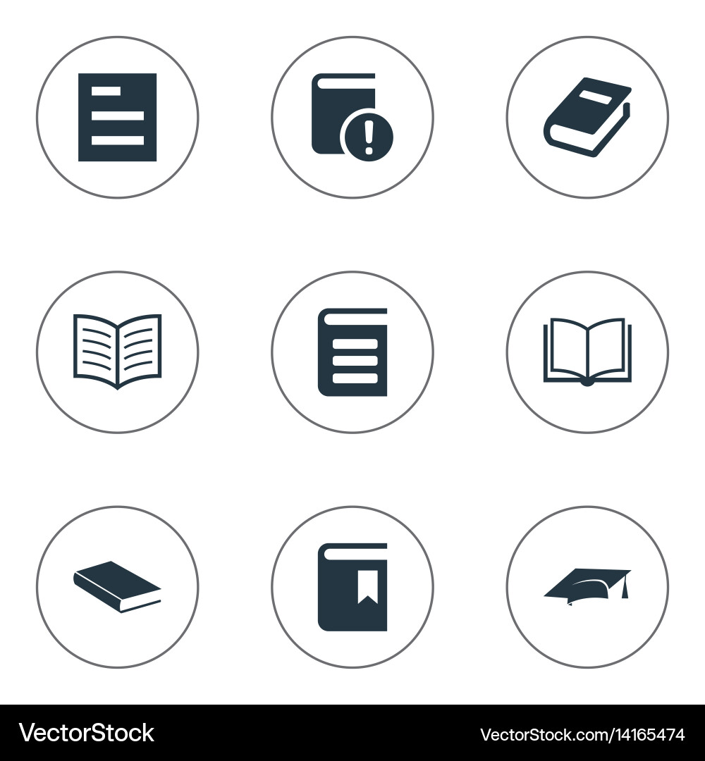 Set of simple reading icons Vector Image
