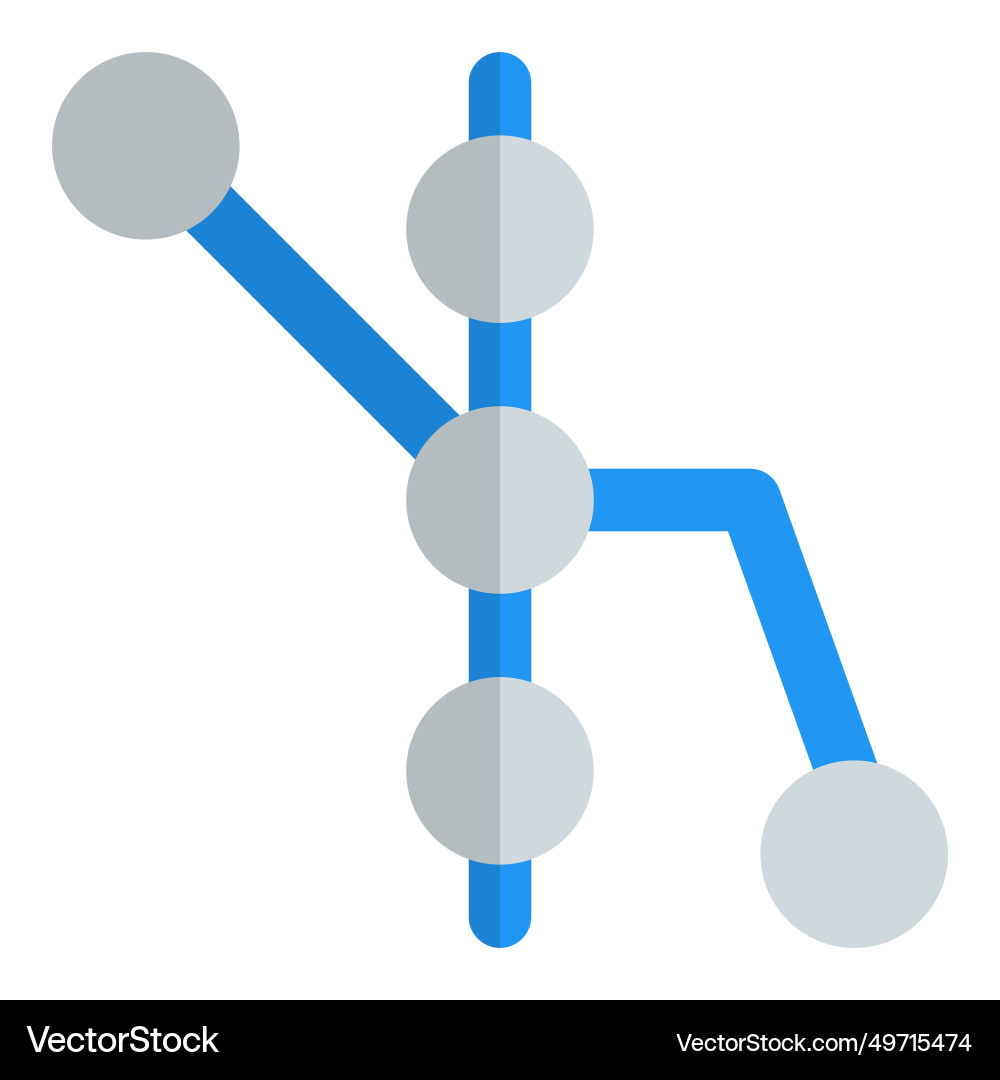 Train system map displaying stops and routes Vector Image
