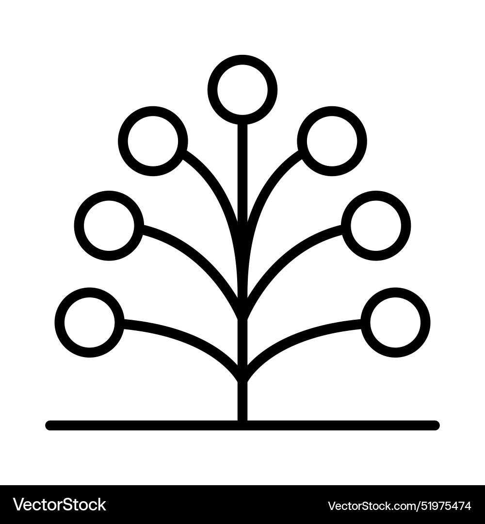 Tree icon in thin line style graphic design Vector Image
