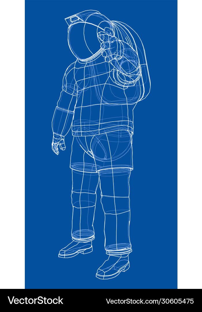 Astronaut concept rendering 3d Vector Image