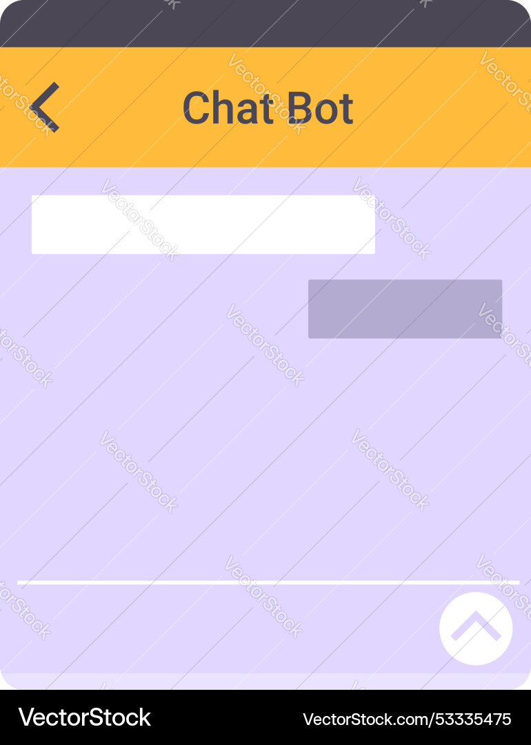 Chat bot interface showing blank message windows Chat bot interface showing blank message windows vector image