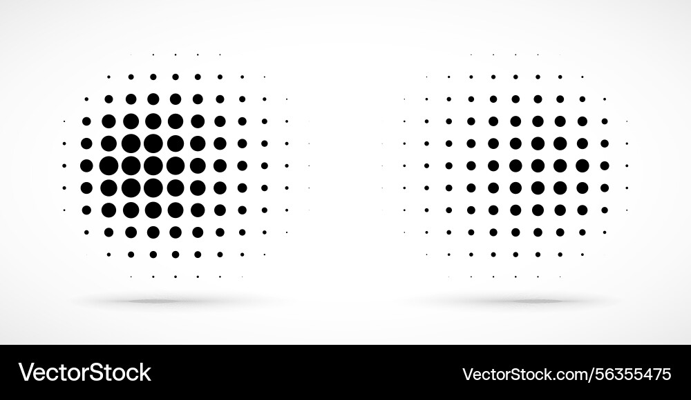 Halftone dots curved gradient pattern shape logo Halftone dots curved gradient pattern shape logo vector image