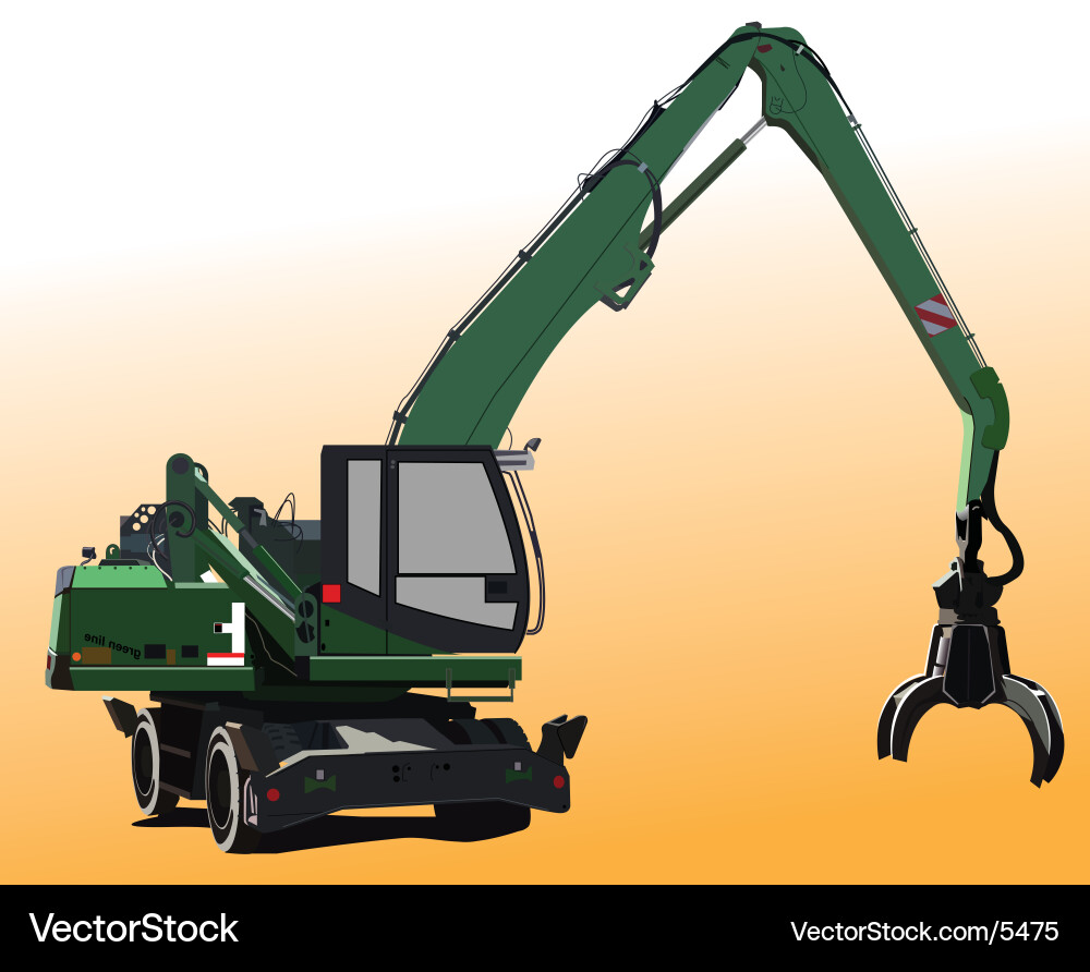 Heavy Metal Crane Vector Image