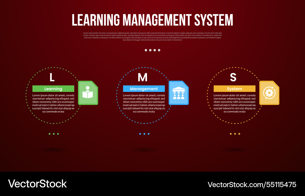 Lms learning management system infographic Lms learning management system infographic vector image