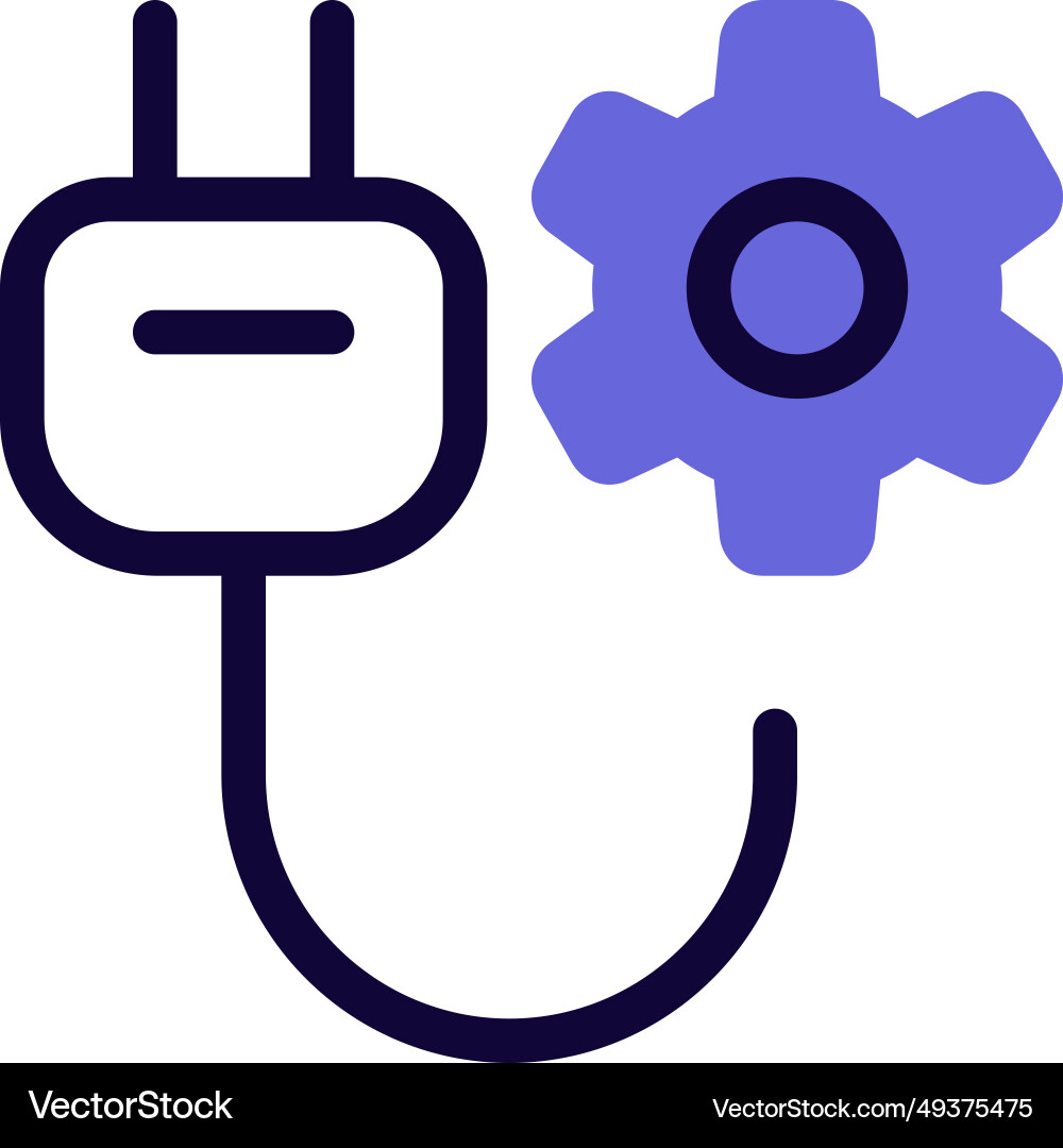 Power cord with variable settings Vector Image