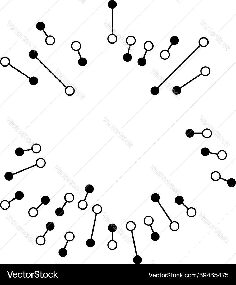 Radial radiating lines with nodes nodal points Radial radiating lines with nodes nodal points Vector Image