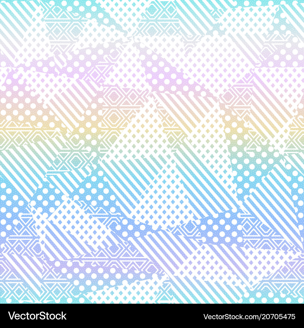 Rainbow fabric seamless pattern vector image