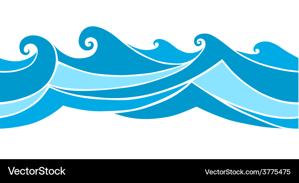 Seamless waves Royalty Free Vector Image - VectorStock