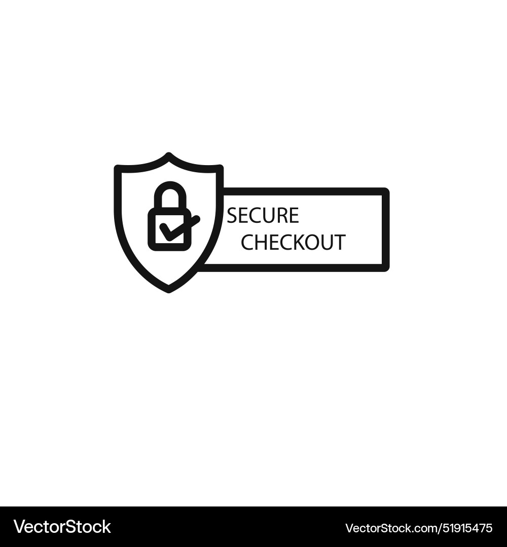 Secure checkout icon set collection for web Secure checkout icon set collection for web vector image