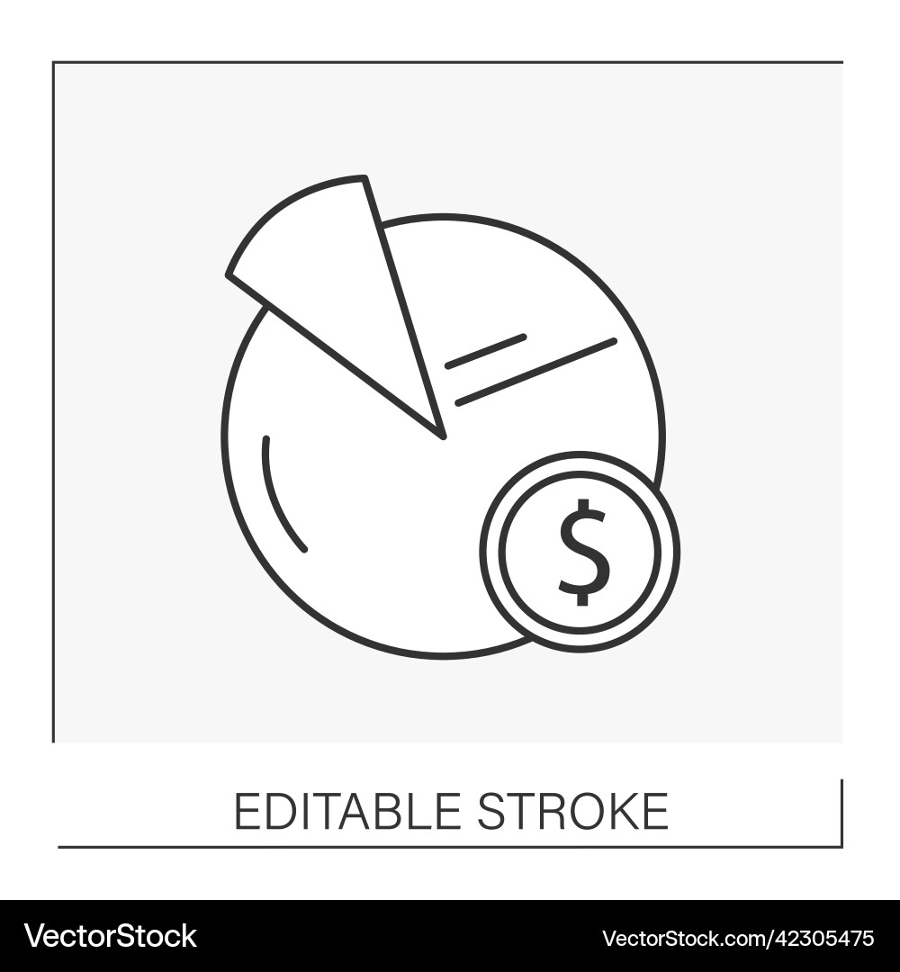 Segment line icon Vector Image