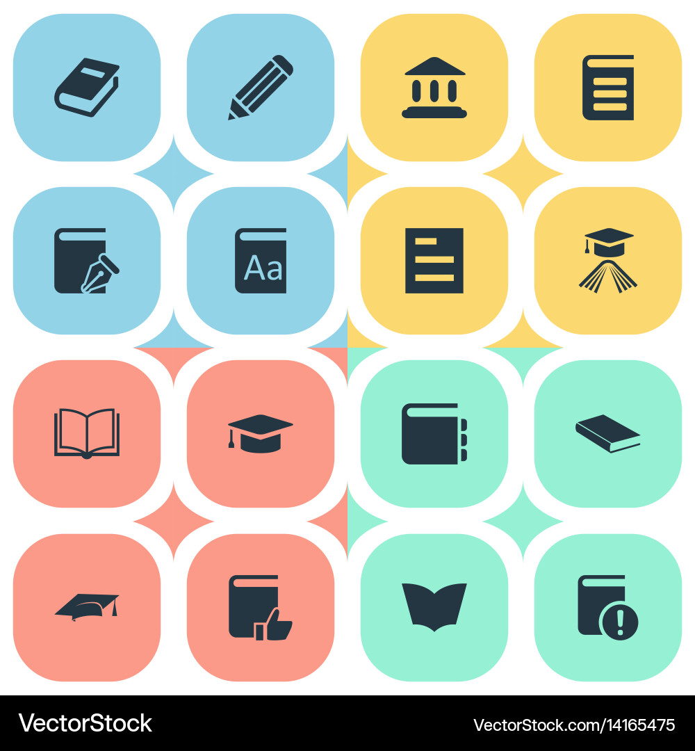 Set of simple knowledge icons Vector Image
