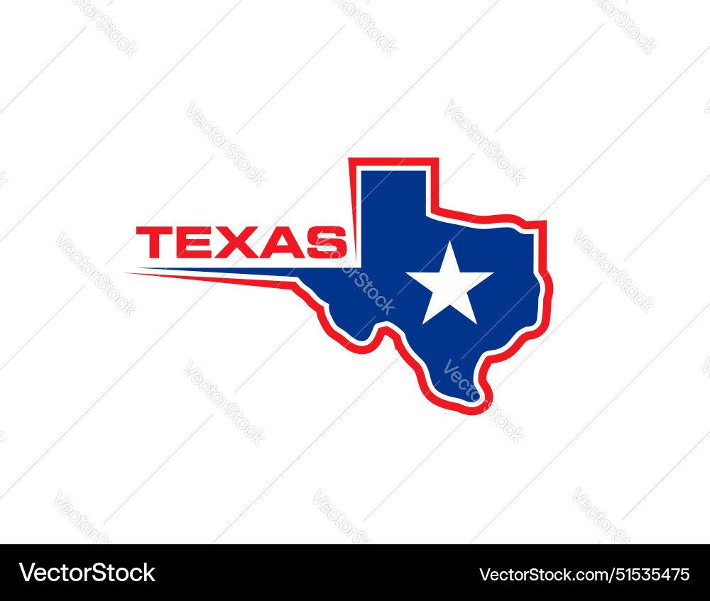 Texas State Flag Symbol vector image