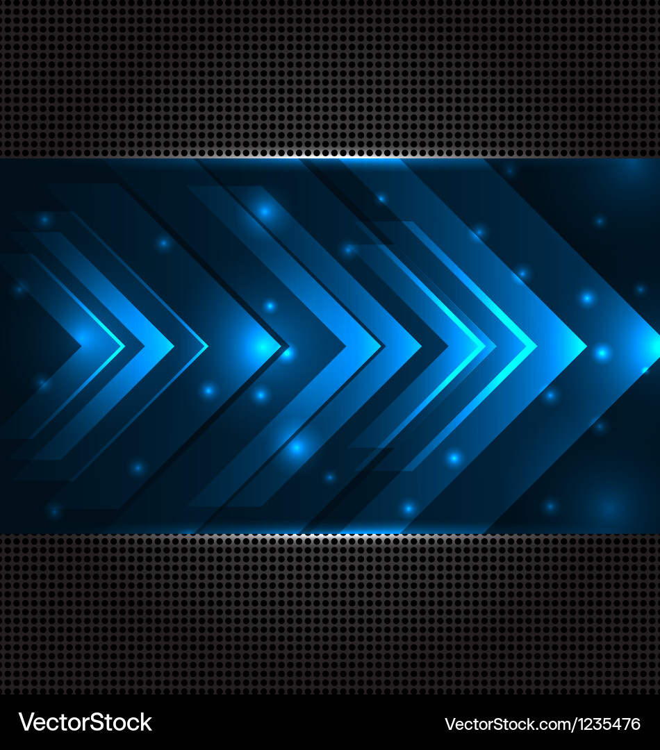 Abstract Techno Background with Arrows Vector Image