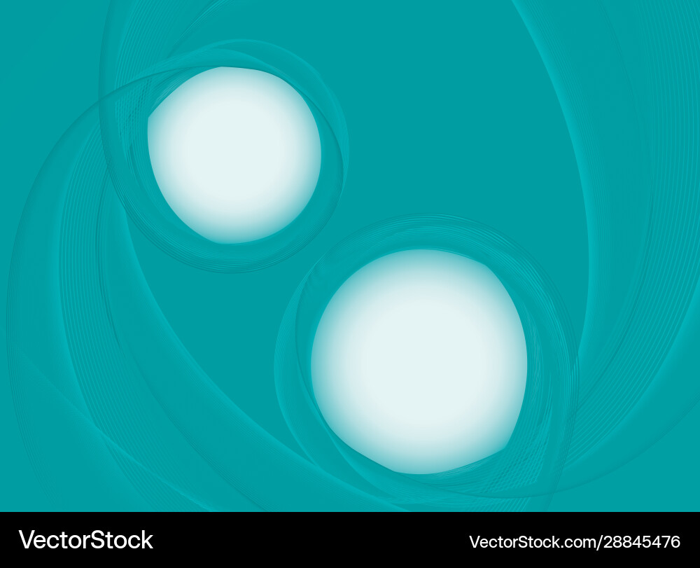 Background design with round patterns in green Vector Image