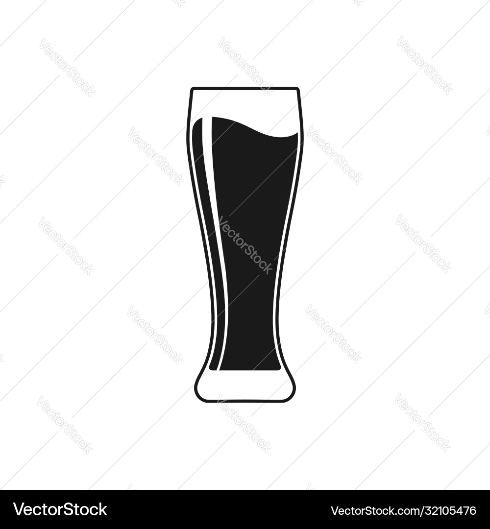 Beer glass vector image