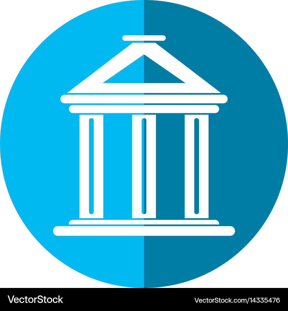 Building office bank structure shadow Vector Image
