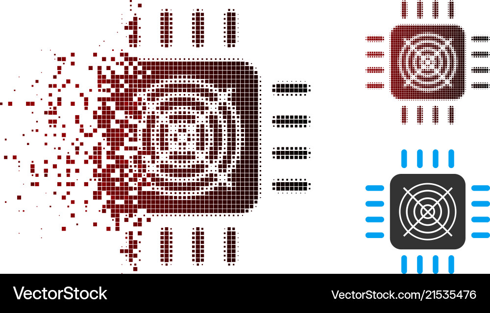 Decomposed Pixel Halfton asic Prozessor-Symbol Vektorbild
