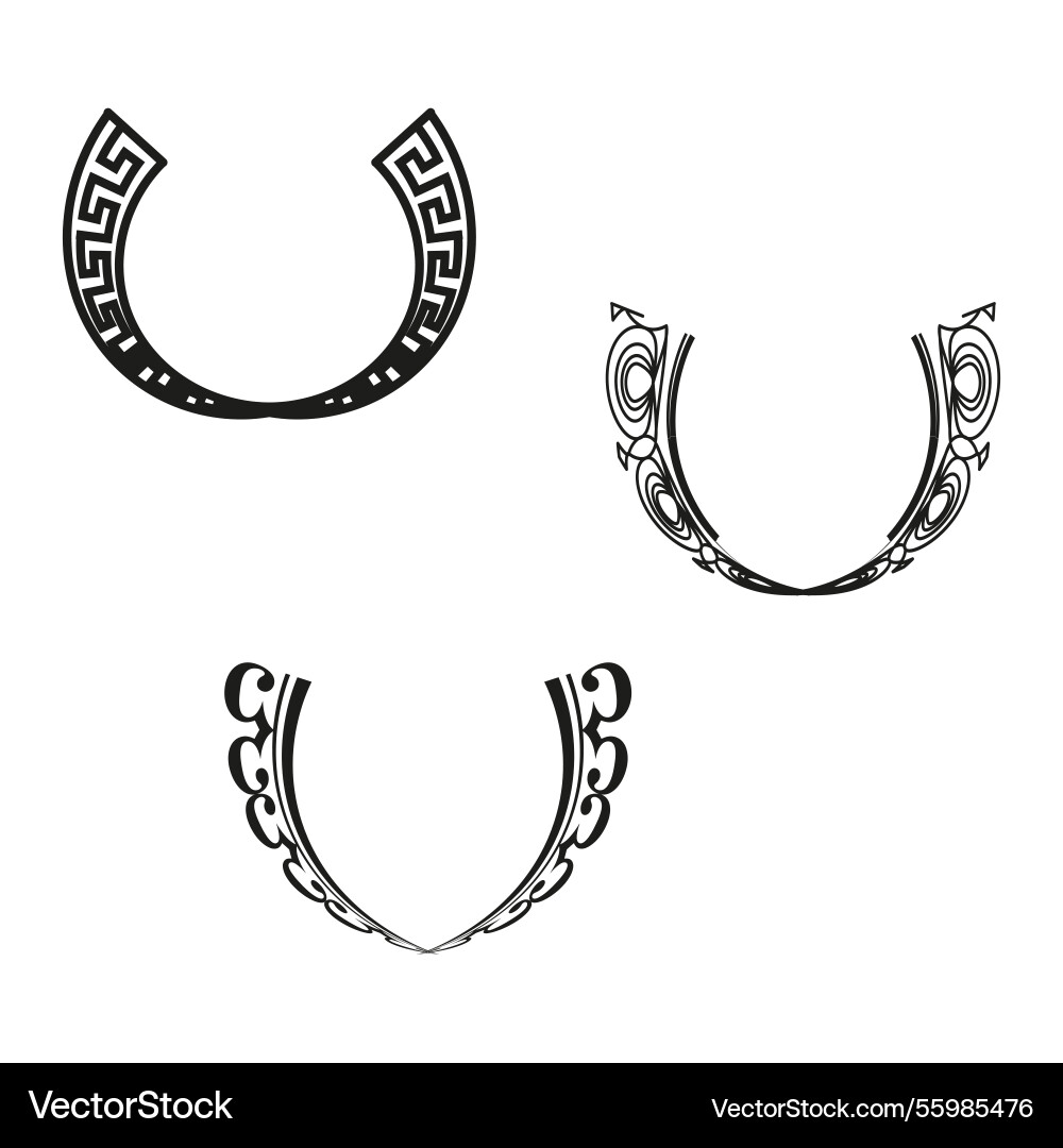 Decorative frame set ornamental border elements Decorative frame set ornamental border elements vector image