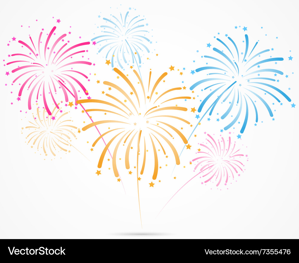 Dynamic Fireworks Display vector image
