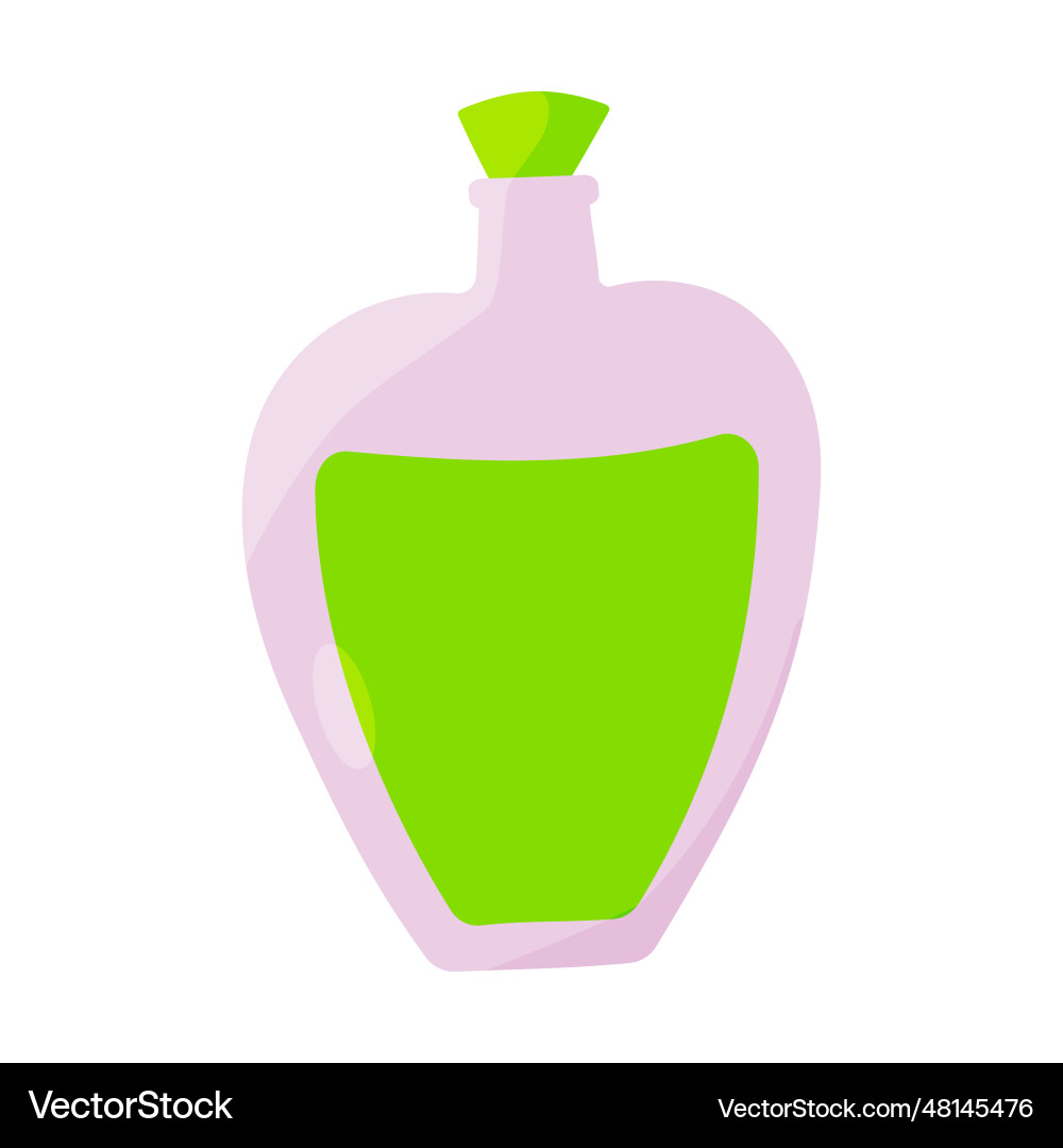 Flask potion perfume jar colored icon element Flask potion perfume jar colored icon element Vector Image
