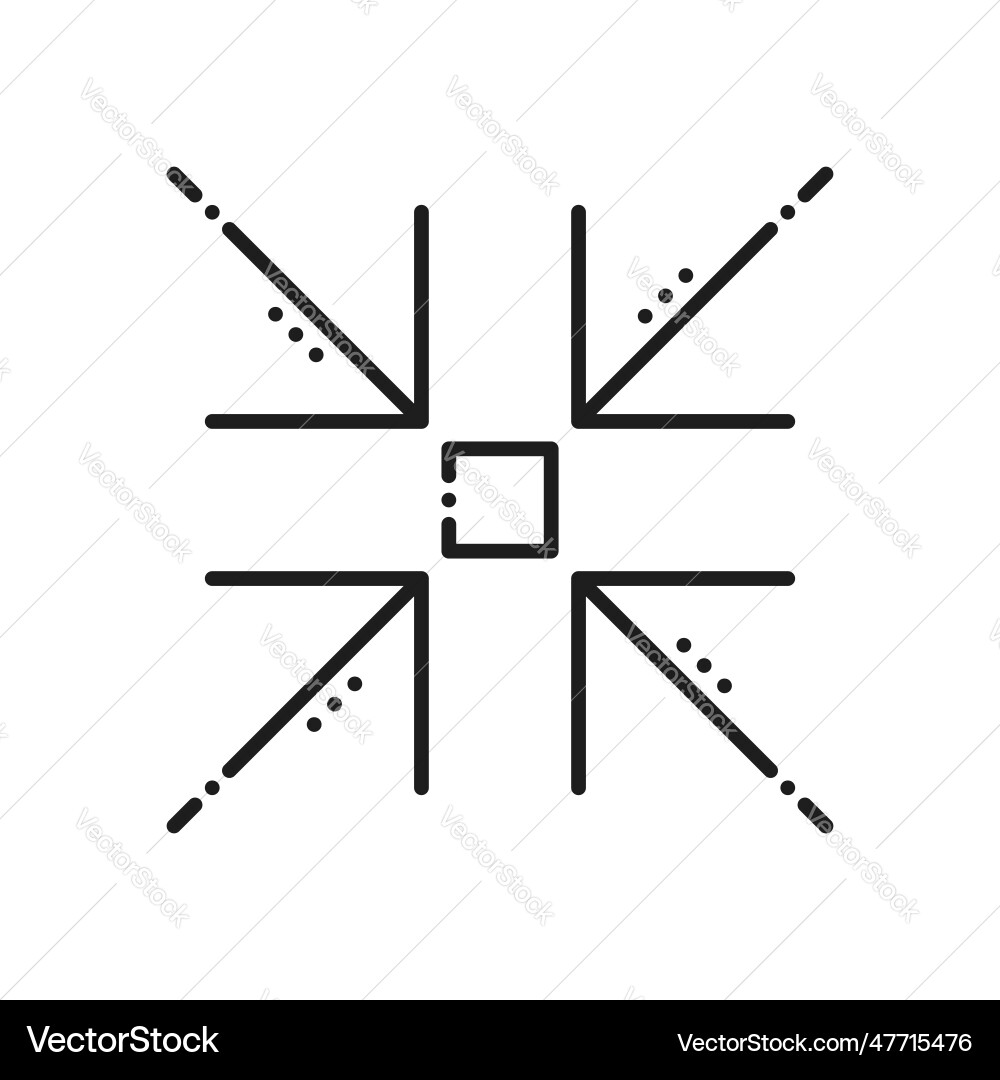 Full screen arrow icon zoom in and out scale vector image