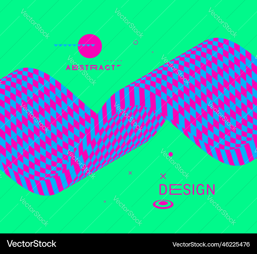 Molecular wave abstract background with dynamic Vector Image