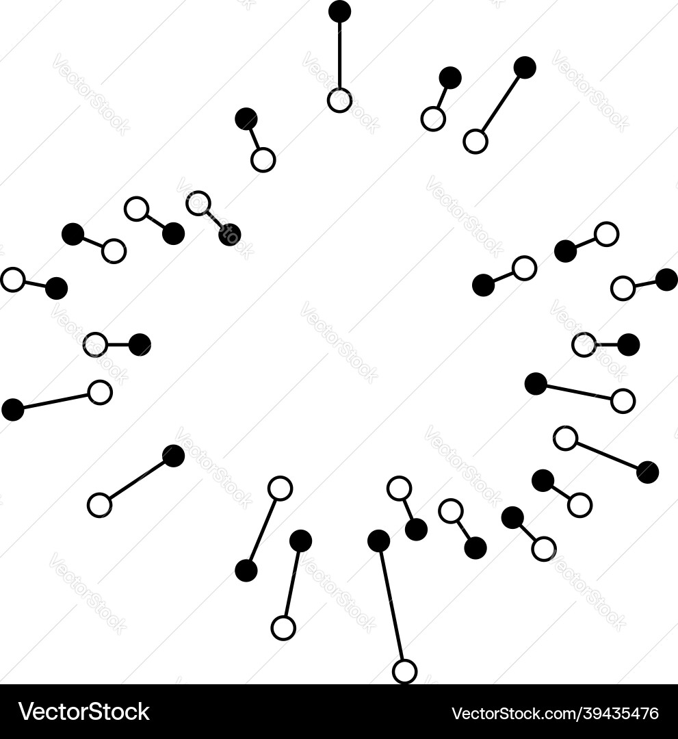 Radial radiating lines with nodes nodal points Radial radiating lines with nodes nodal points Vector Image