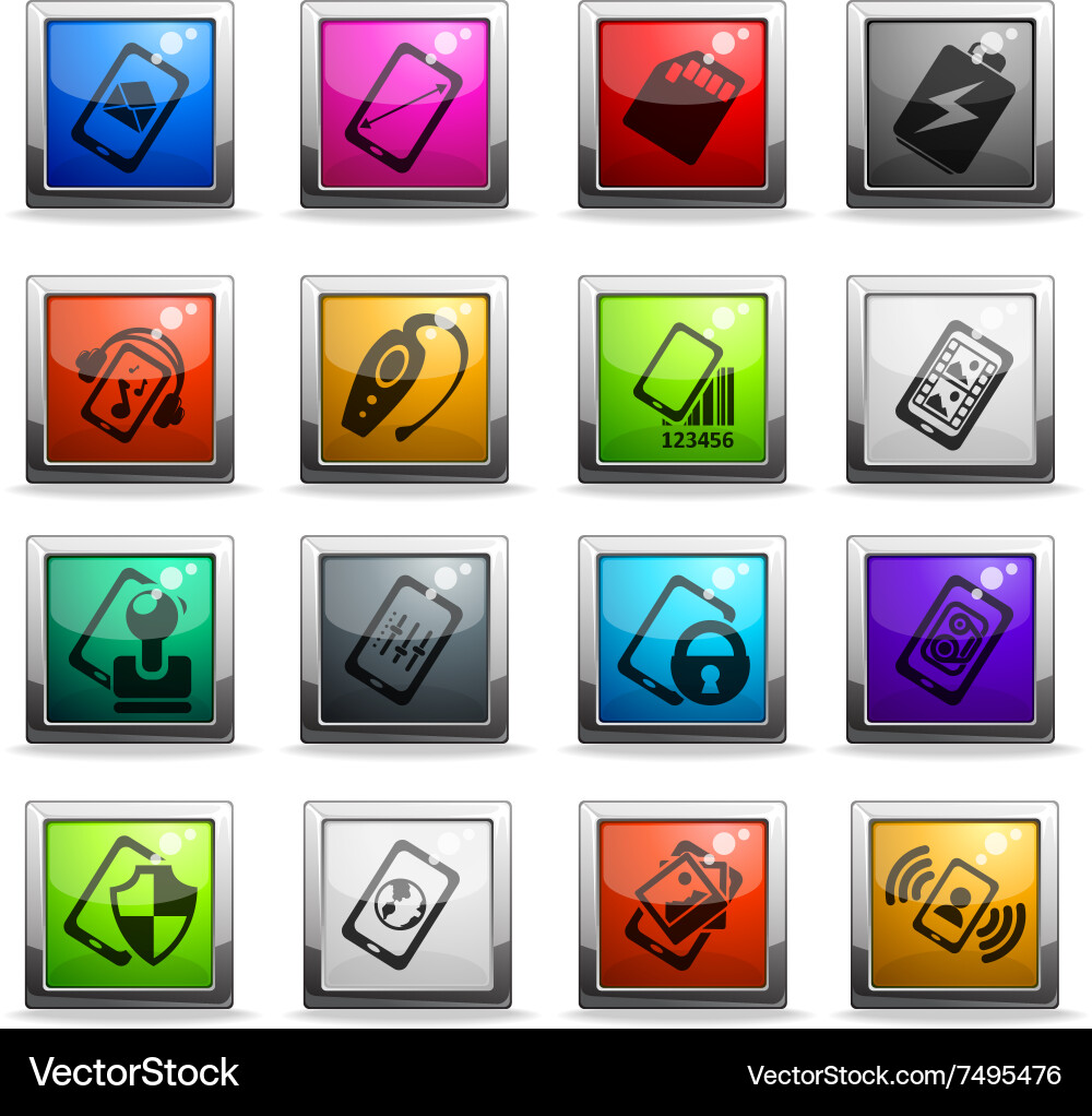 Smartphone specifications and functions Vector Image